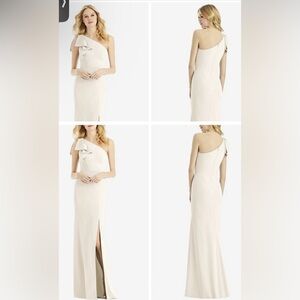 After six size 6 crepe princess fl dress w bow ivory x24 style 6769